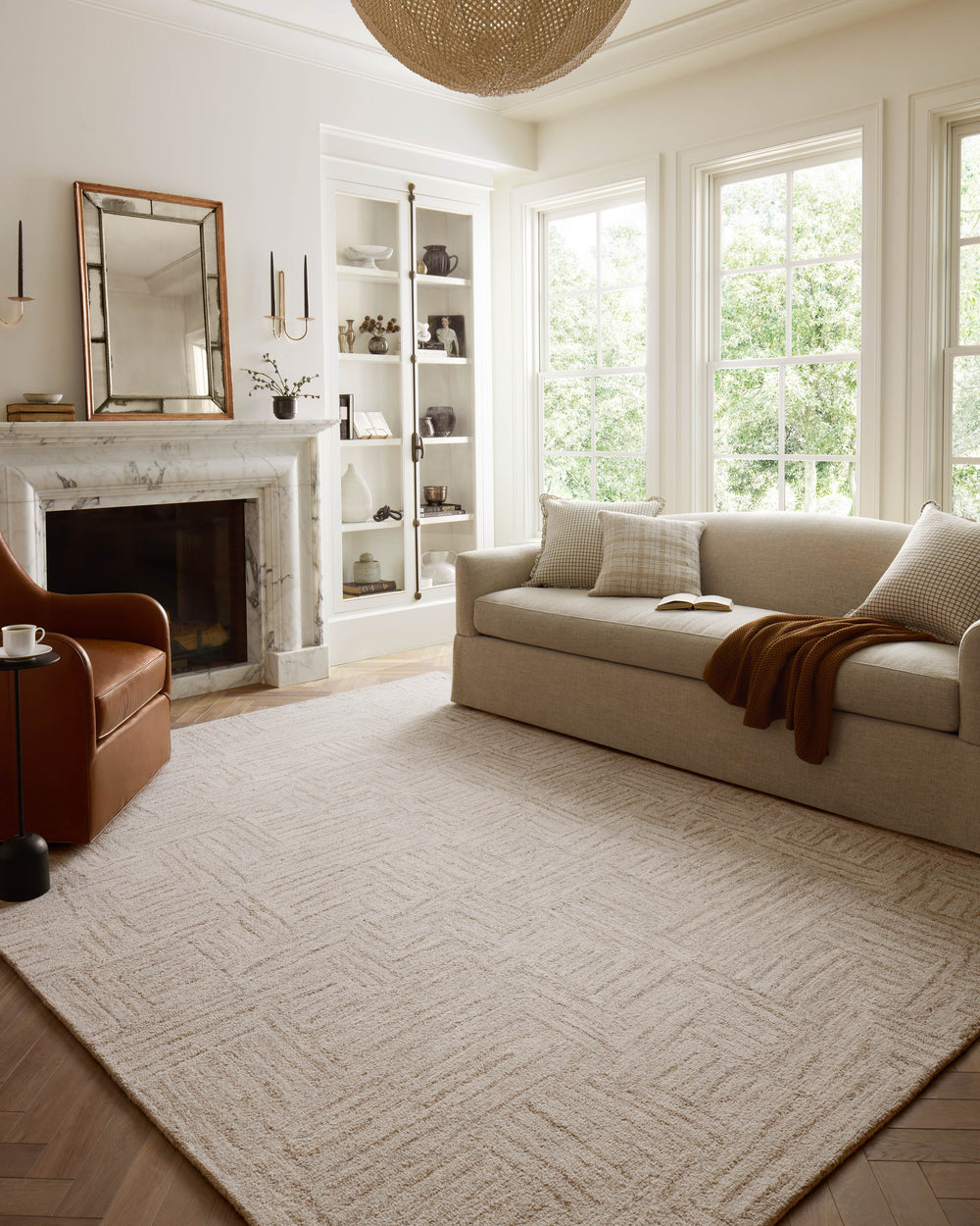 POL-08 LOLOI POLLY Smoke / Sand Tapis