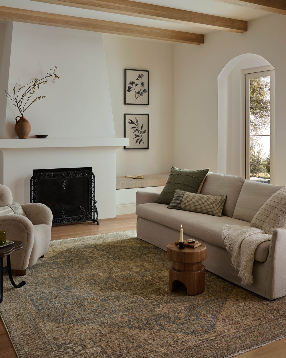 PRL-04 Priscilla Blue / Bark Rug