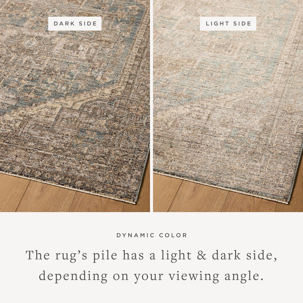 PRL-04 Priscilla Blue / Bark Rug
