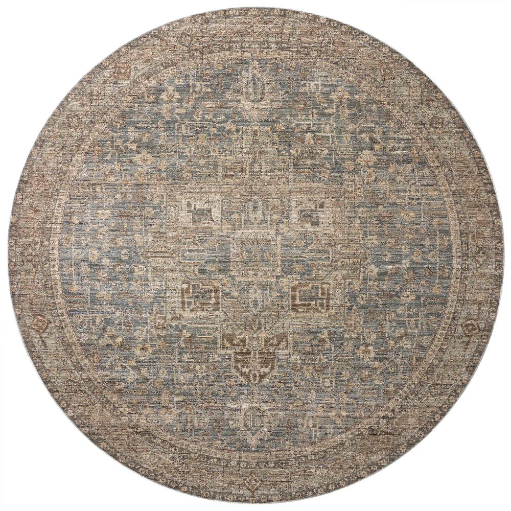 PRL-04 Priscilla Blue / Bark Rug