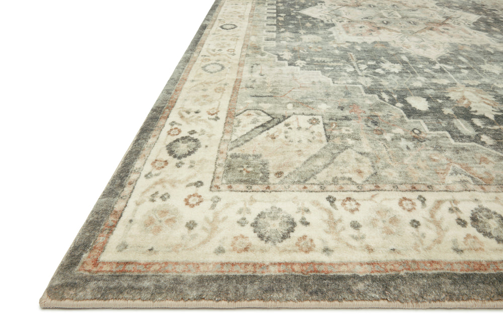 ROS-09 Loloi Rosette Slate / Ivory Rug