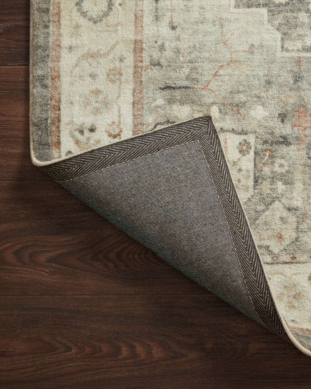 ROS-09 Rosette Slate / Ivory Rug