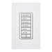 Lutron RadioRA 2 seeTouch LED+ Hybrid Keypad, 6-button layout with Raise/Lower functionality, , Neutral Required, Multi-location/single-pole, 100W LED, 450W Incandescent/Halogen, 450VA MLV, RRD-HN6BRL-WH, Gloss White, Engraved - Union Lighting and Décor