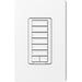 Lutron RadioRA 2 seeTouch Keypad, 6-button layout with Raise/Lower functionality, 120V, Neutral Required, RRD-W6BRL-SW, Satin Snow - Union Lighting and Décor