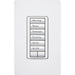 Lutron RadioRA 2 seeTouch Keypad, 6-button layout with Raise/Lower functionality, 120V, Neutral Required, RRD-W6BRL-WH, Gloss White - Union Lighting and Décor