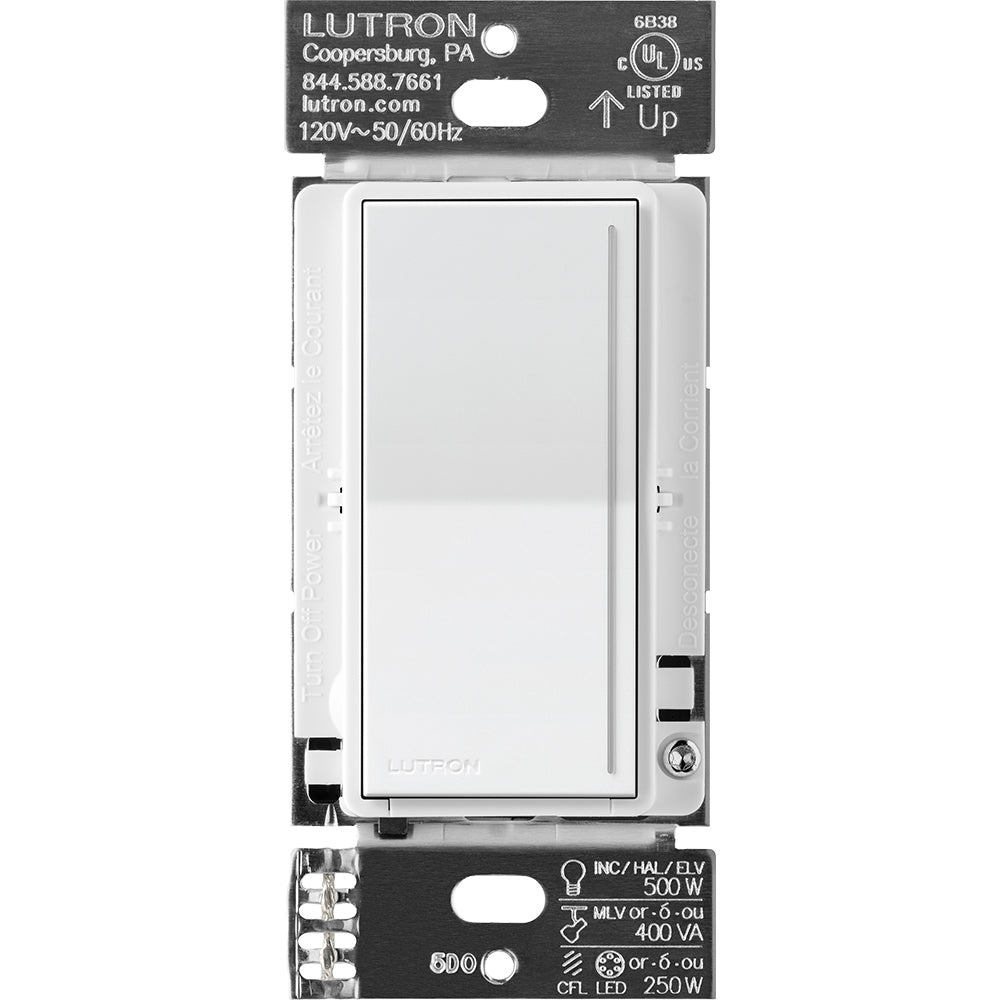 Lutron RadioRA 3 Sunnata RF PRO LED+ Switch, Multi-Loaction Dimming, Only for use with RadioRA 3 Sunnata RF Switch, RRST-RD-SW, Satin Snow - Union Lighting and Décor