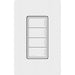 Lutron RadioRA 3 Sunnata RF Keypads, 3-Button Keypad with Raise/Lower, 120-277V, Neutral Required, RRST-W4B-SW, Satin Snow - Union Lighting and Décor