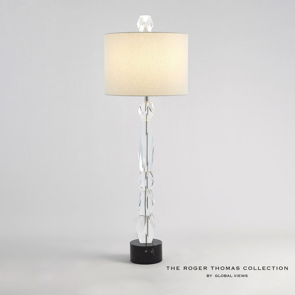 Base de marbre de la lampe facette