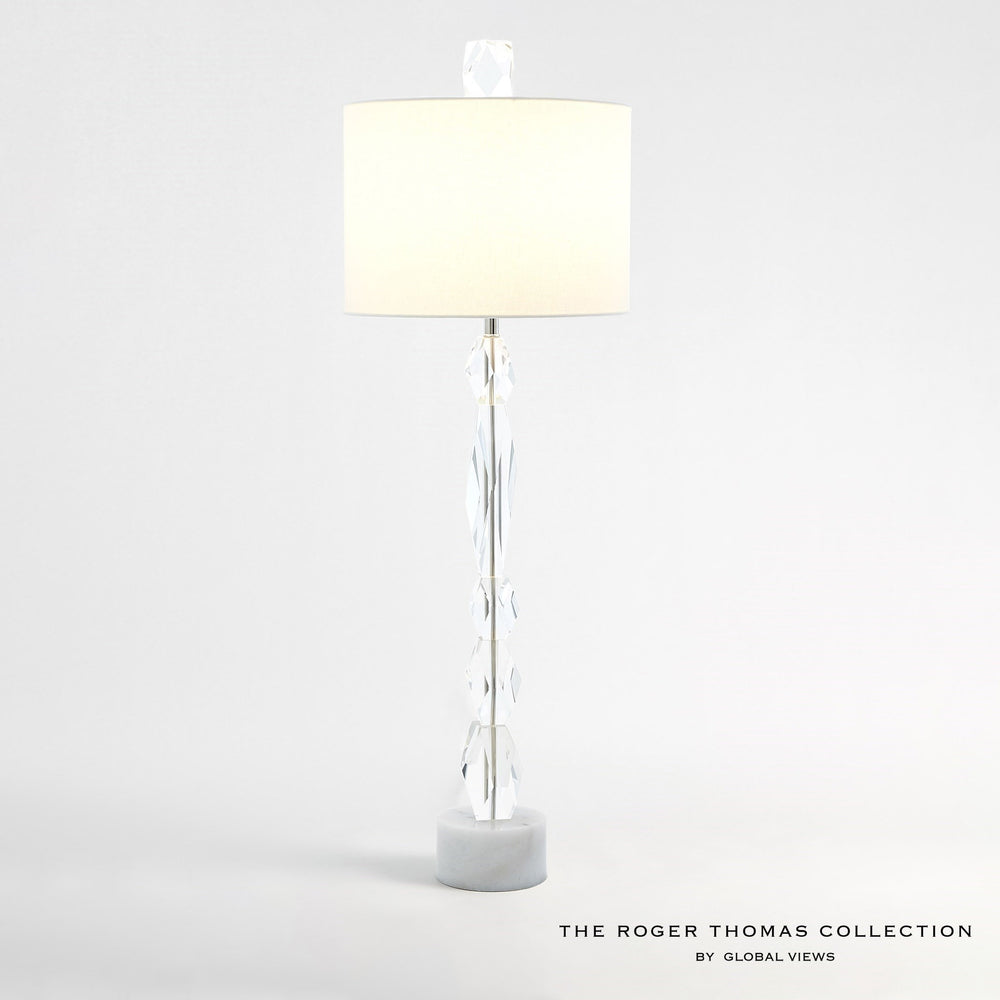 Base de marbre de la lampe facette
