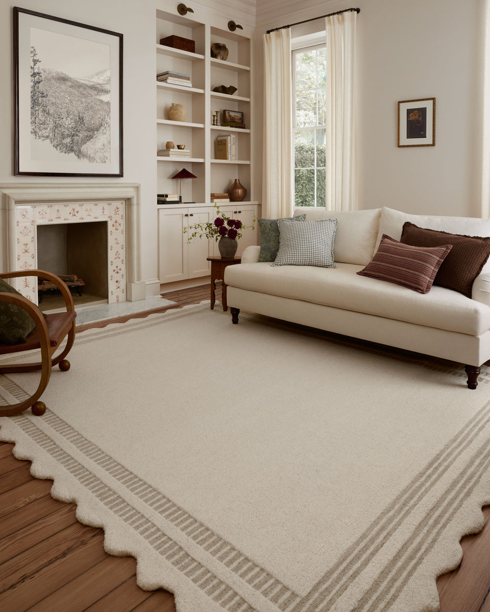 Scottie Ivory / Grey Rug (SCO-01)