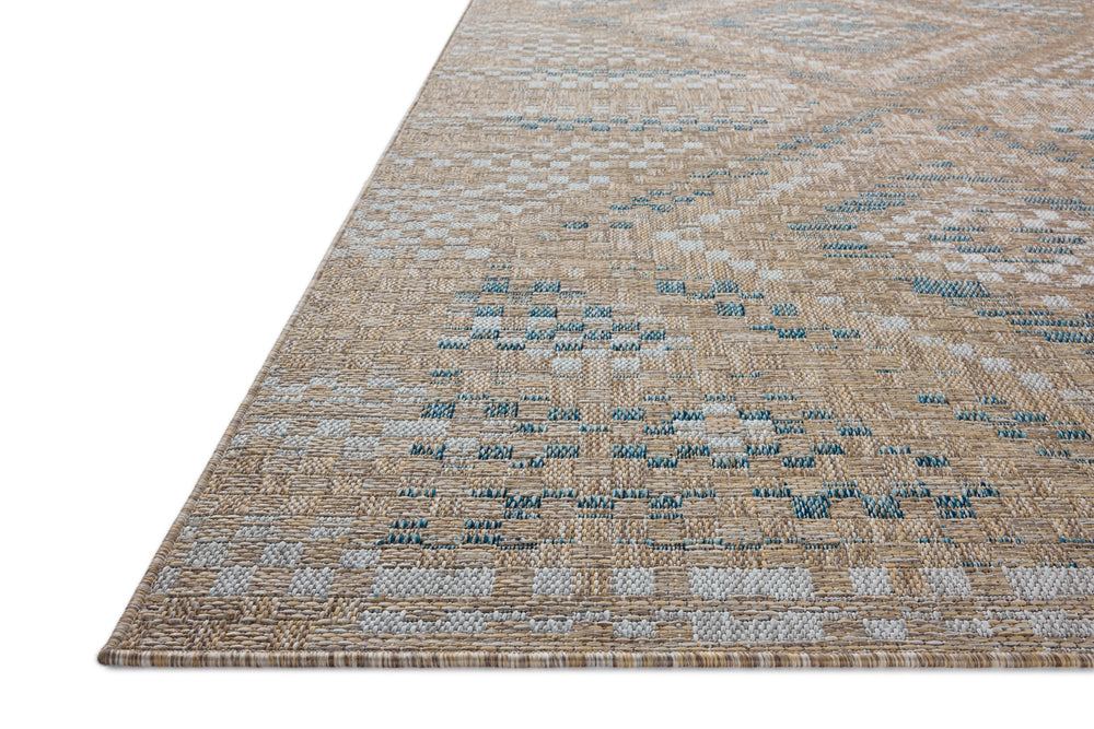 Topanga Natural / Aqua Rug (TOP-04)