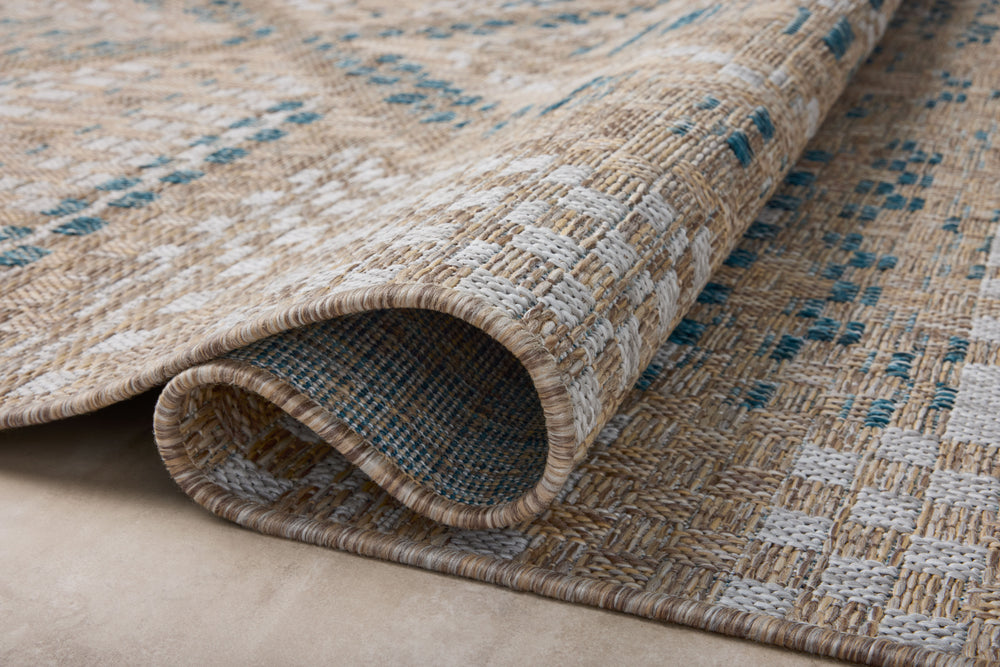 Topanga Natural / Aqua Rug (TOP-04)