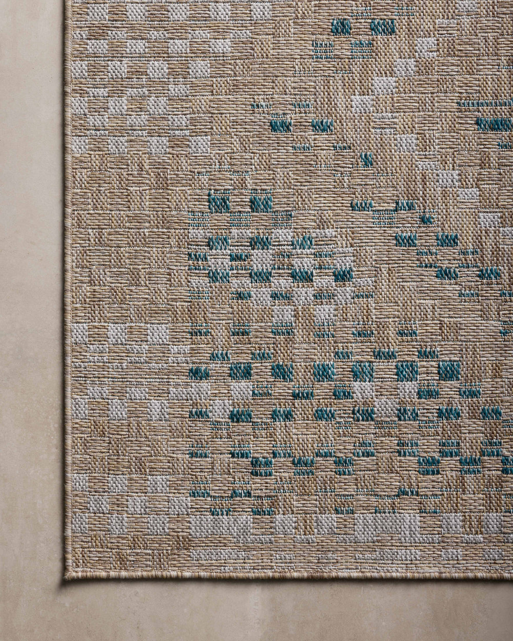 Topanga Natural / Aqua Rug (TOP-04)