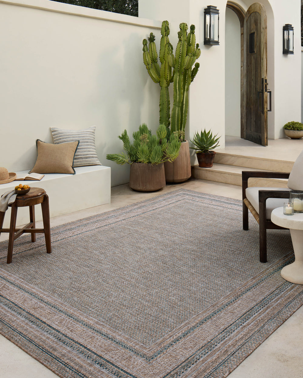Tapis Topanga naturel/sarcelle (TOP-05)