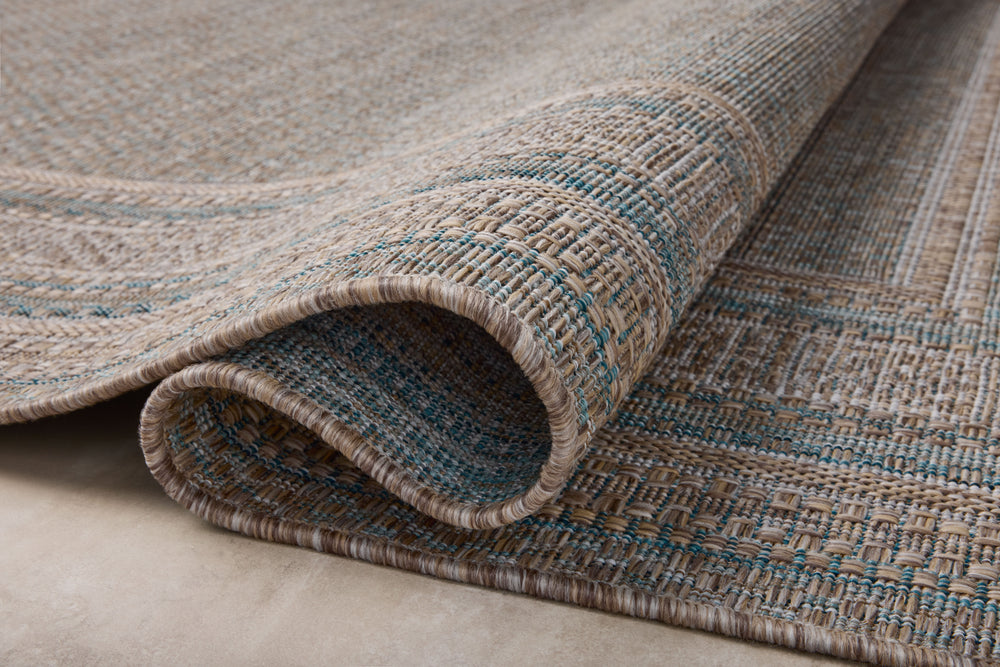 Tapis Topanga naturel/sarcelle (TOP-05)