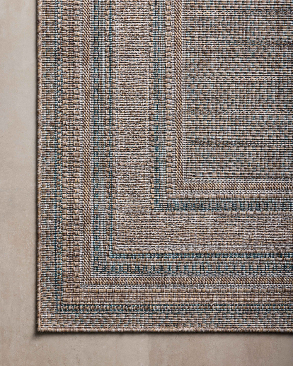 Tapis Topanga naturel/sarcelle (TOP-05)