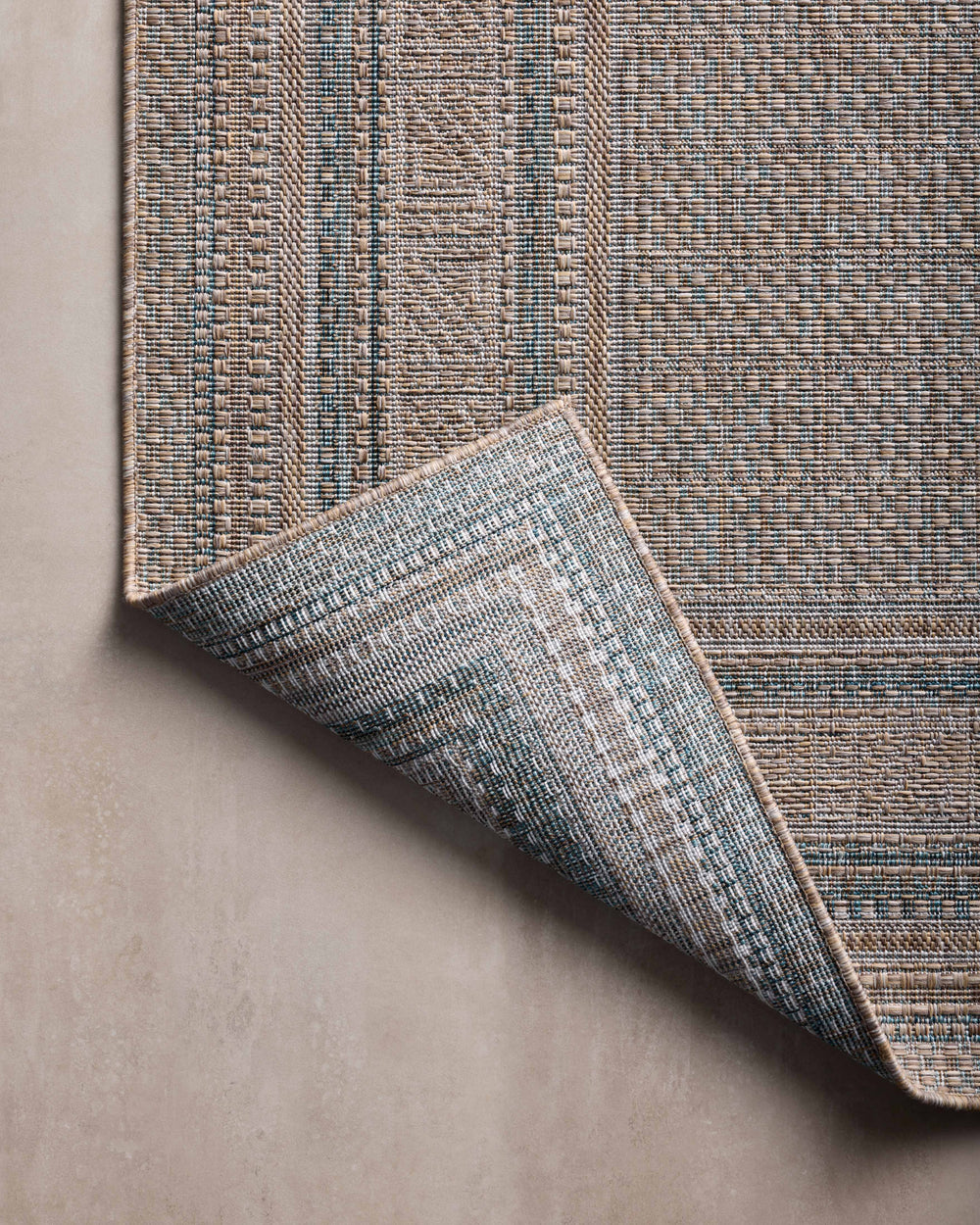 Tapis Topanga naturel/sarcelle (TOP-05)