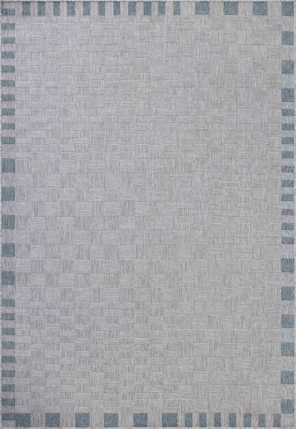 Tapis Topanga Argenté / Bleu (TOP-07)