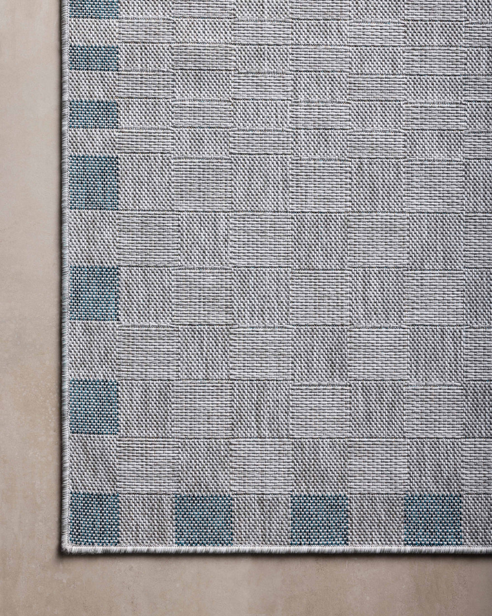 Tapis Topanga Argenté / Bleu (TOP-07)