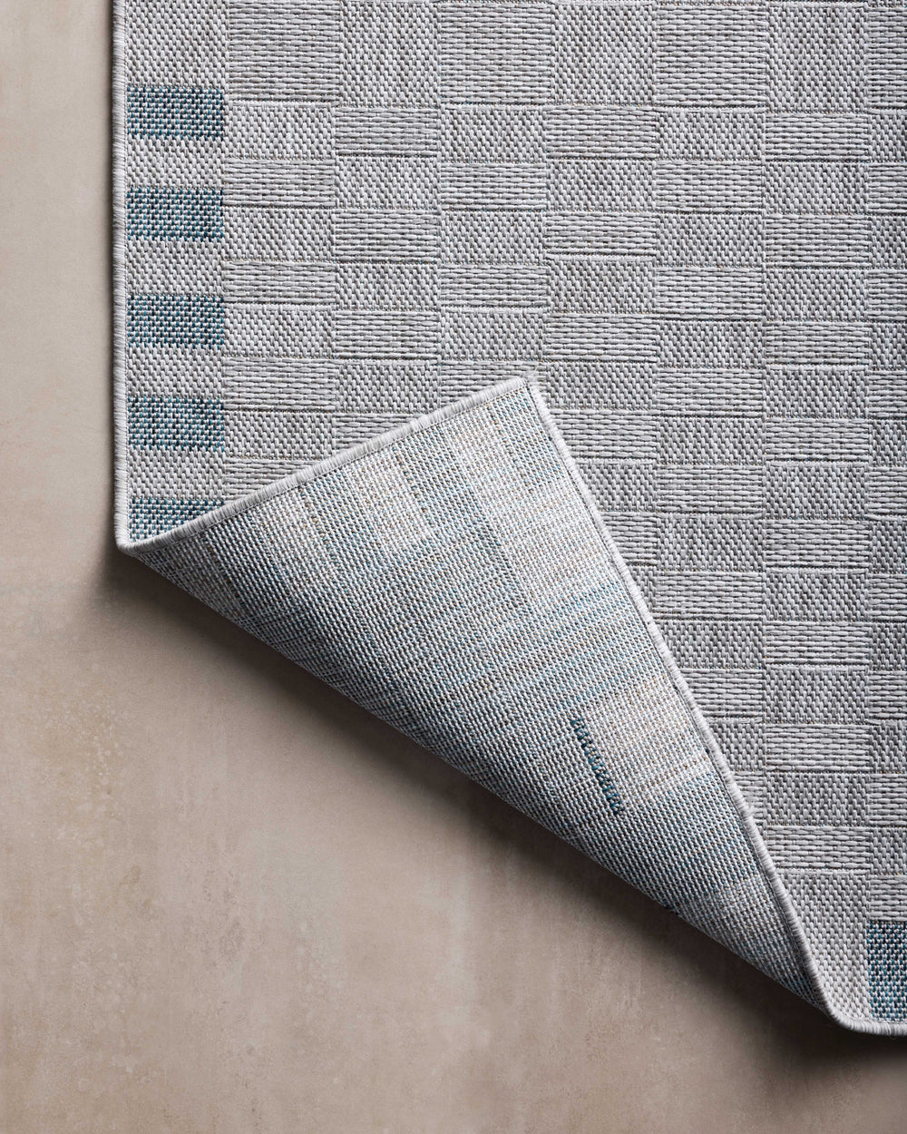 Tapis Topanga Argenté / Bleu (TOP-07)