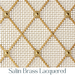 10mm Diamond Interwoven Grille In Satin Brass Lacquered on 3mm Plain Wire with Fine Mesh
