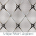 10mm Diamond Interwoven Grille In Antique Silver Lacquered on 3mm Plain Wire with Fine Mesh