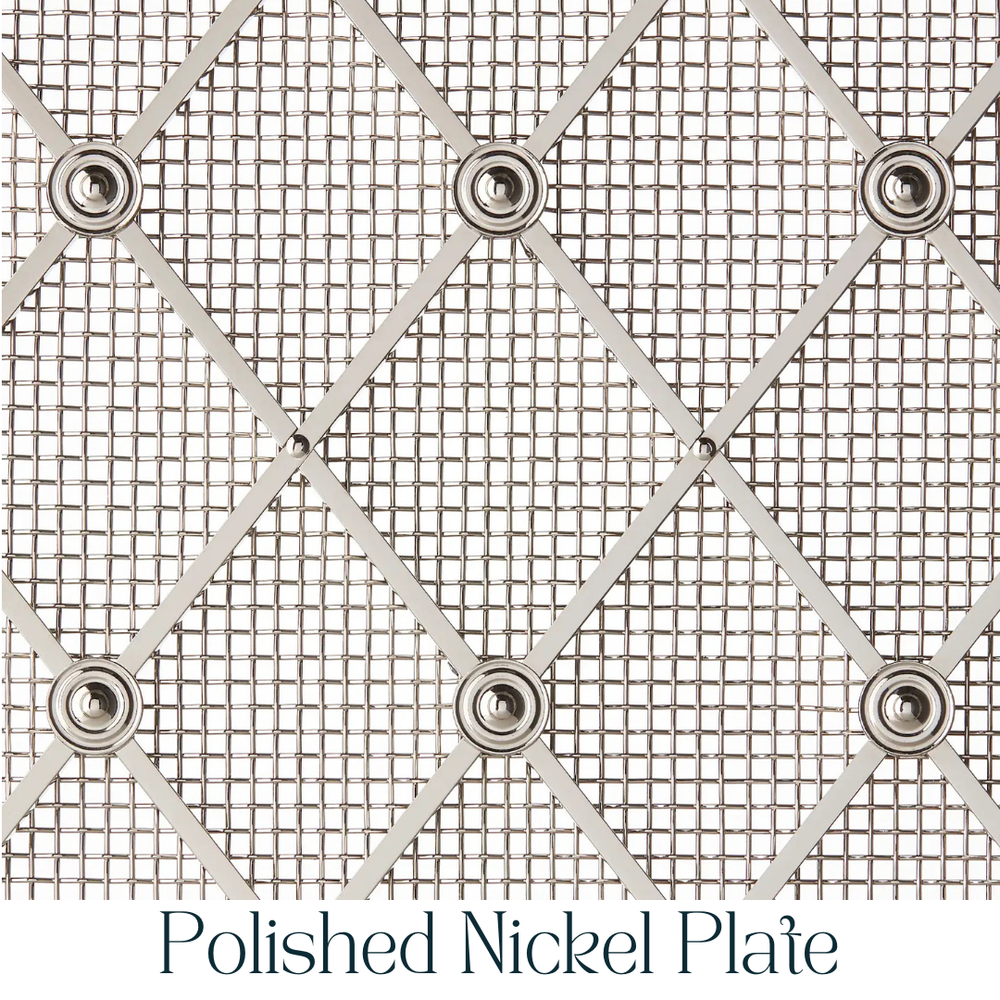 Regency Diamond Grille In Polished Nickel Plate