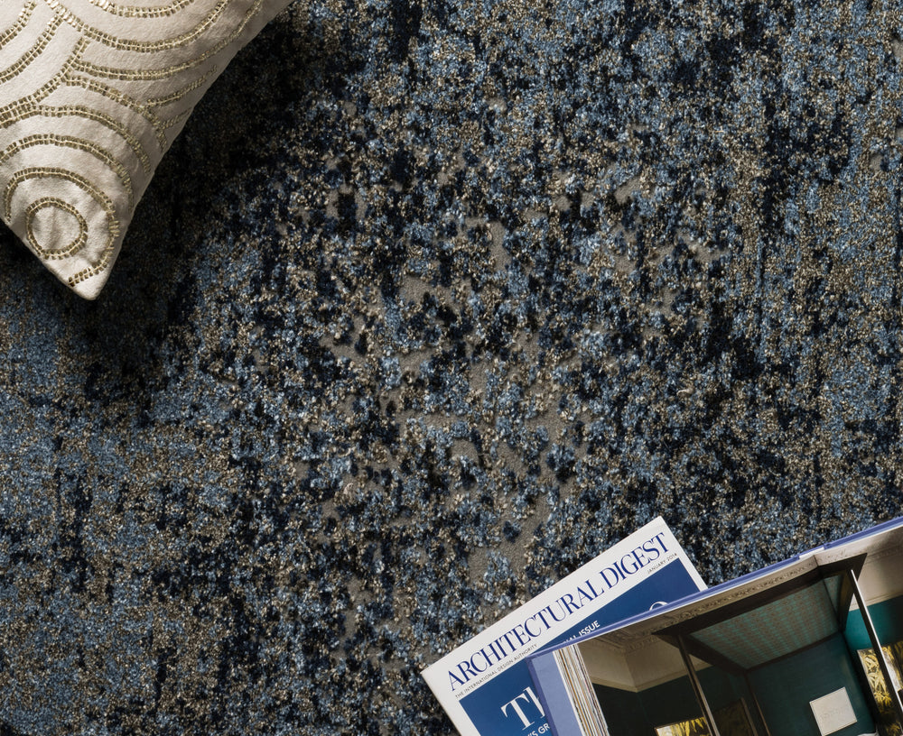 Viera Grey / Navy Rug (VR-07)