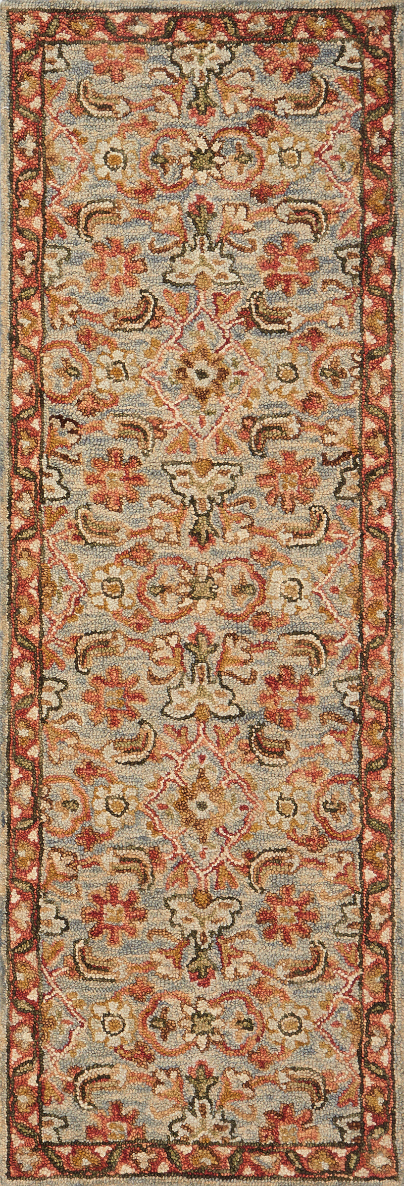 Victoria Slate / Terracotta Rug (VK-10)