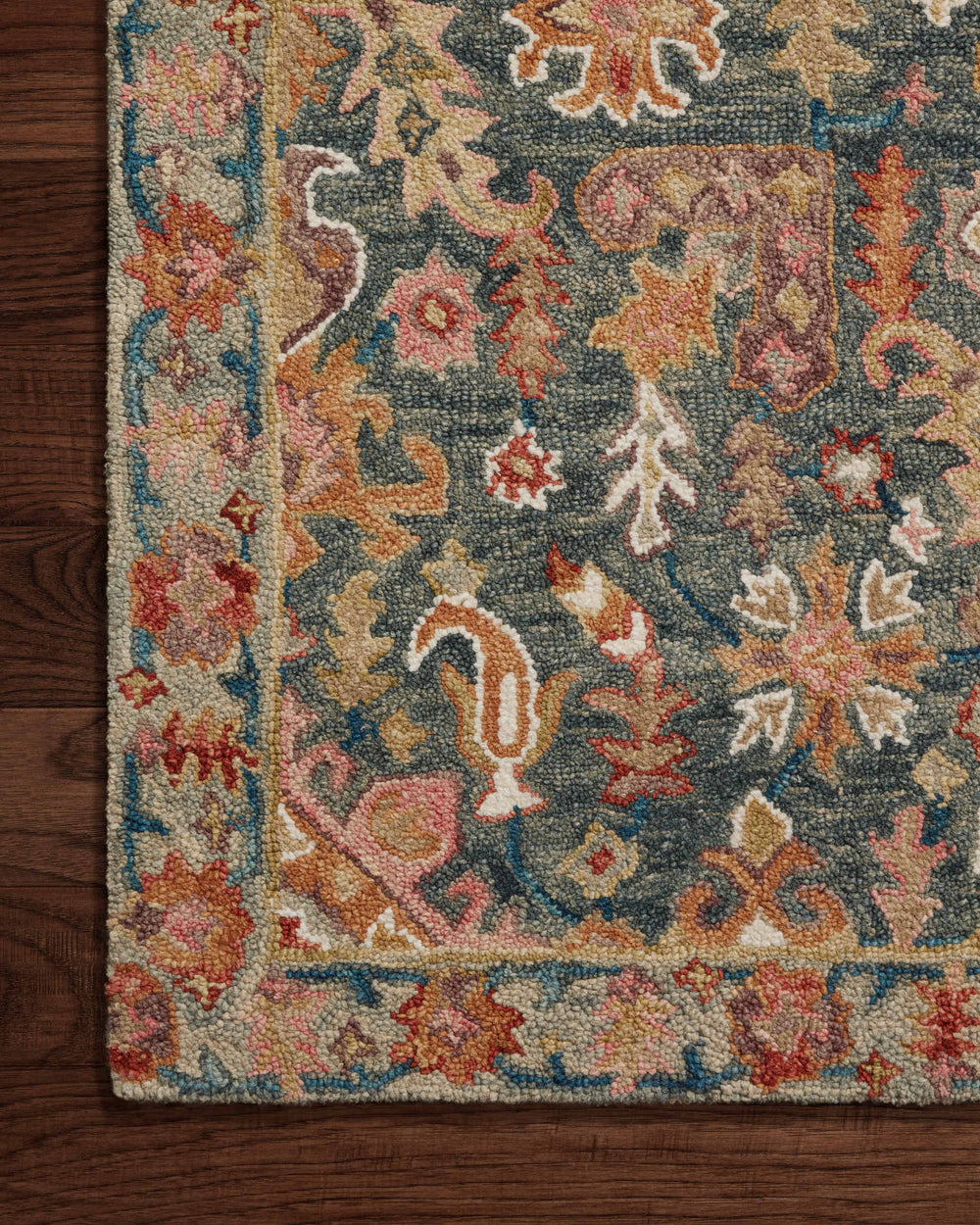 VK-22 LOLOI VICTORIA Navy / Multi Rug
