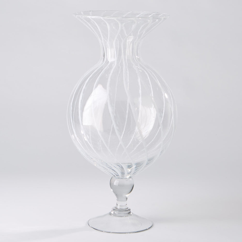 White Stripe Vases