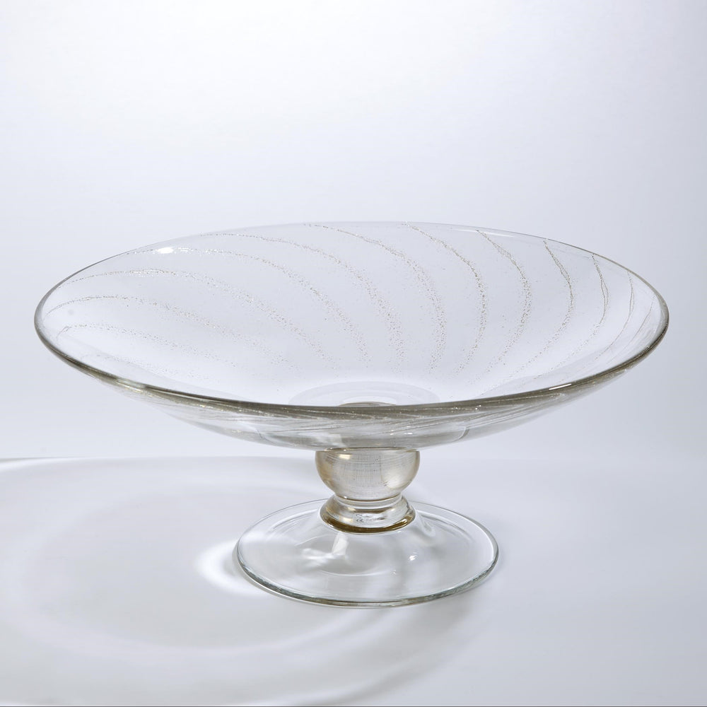 Spiral Palace Footed Bowl Clear