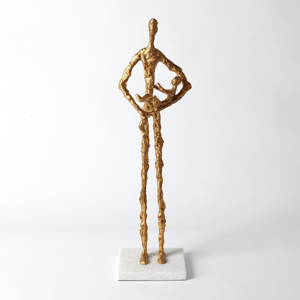 Mère debout berger la sculpture des enfants