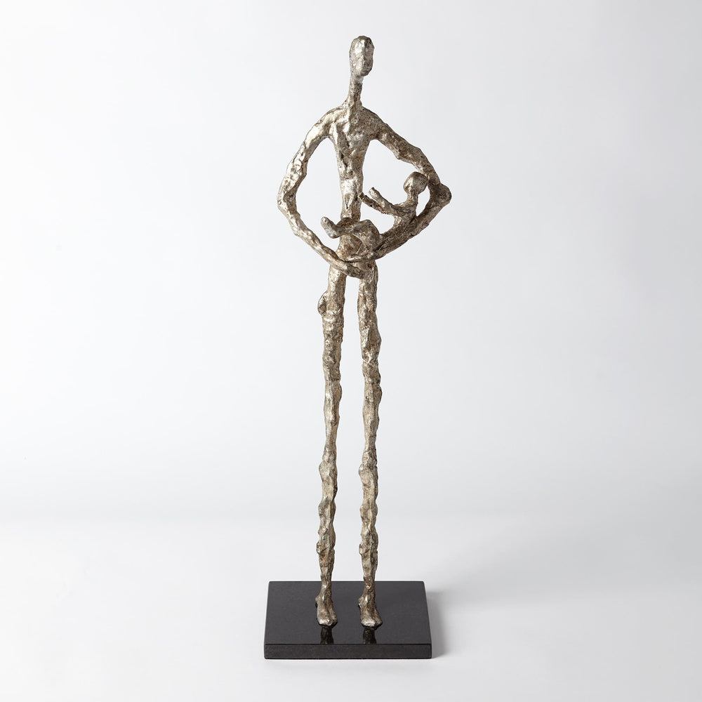 Mère debout berger la sculpture des enfants