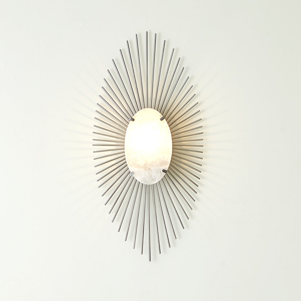 Quartz Radial Burst Electrified Wall Sconce