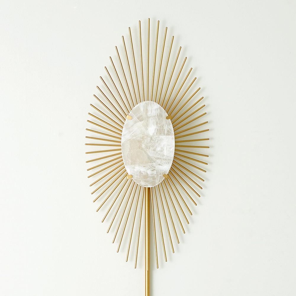 Quartz Radial Burst Electrified Wall Sconce