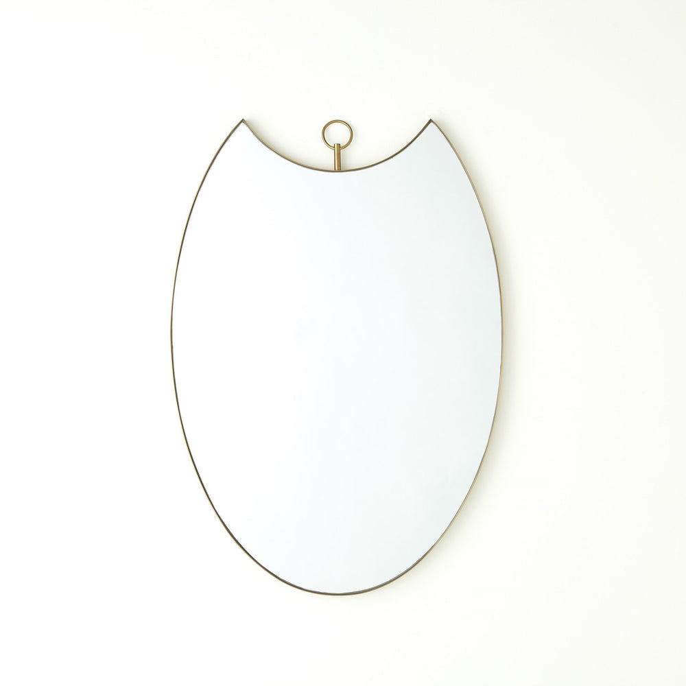 Miroirs de bouclier avec cadre en métal doré