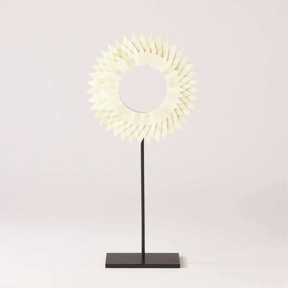 Bague montée sur le soleil à trois couches blanc