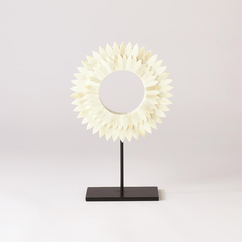 Bague montée sur le soleil à deux couches blanc