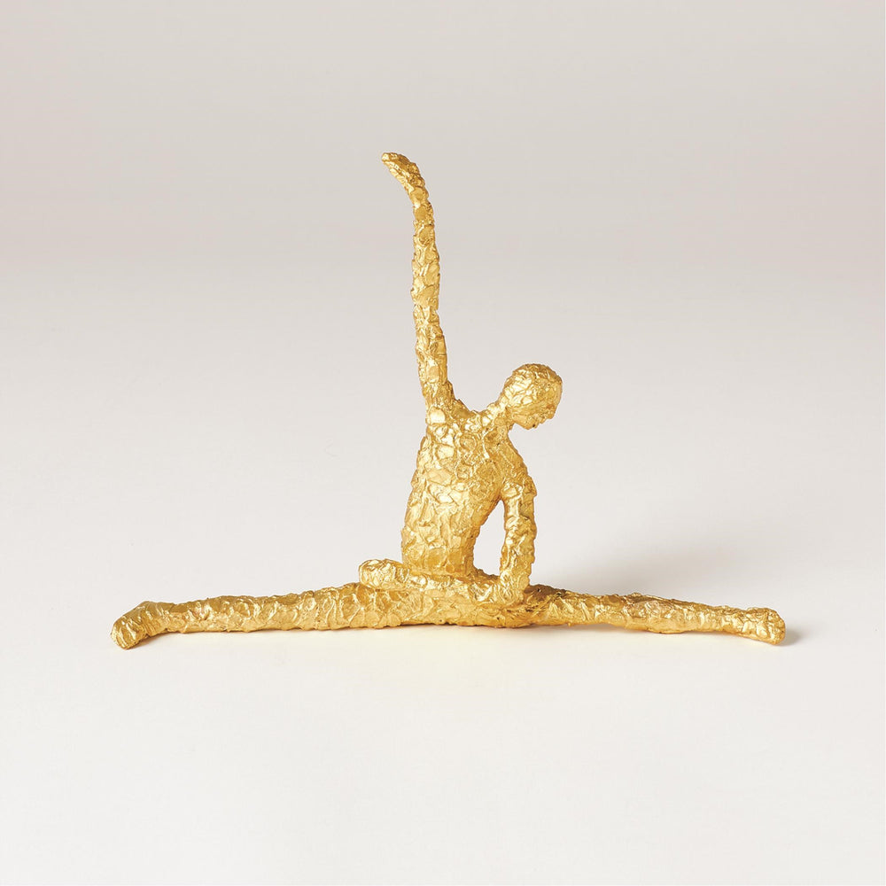 Figural Male Dancer Textured Gold