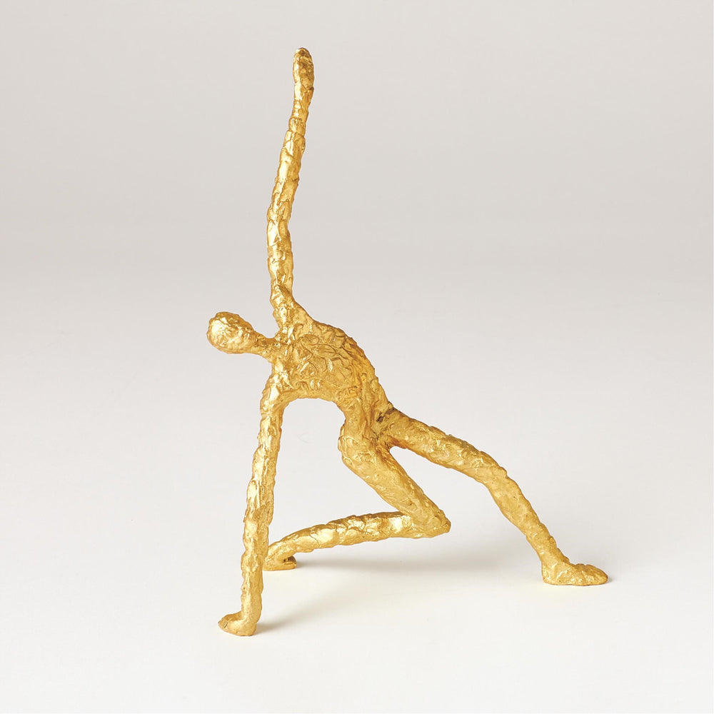 Figural Male Dancer Textured Gold