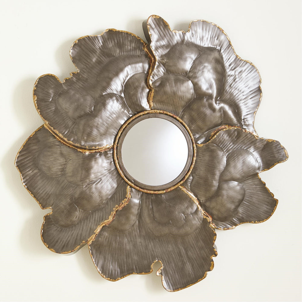 Flower Wall Mirrors Light Gunmetal