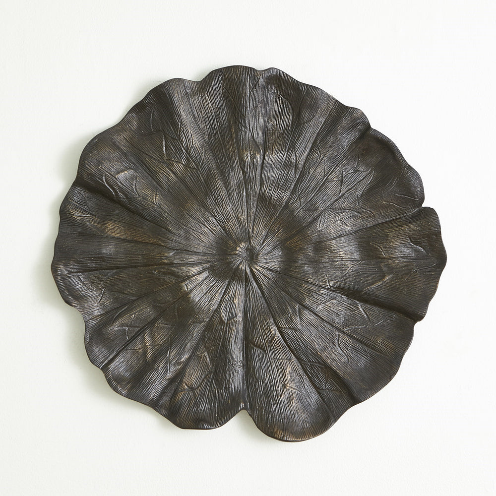 Lotus Leaf Wall Decor Dark Antique Bronze