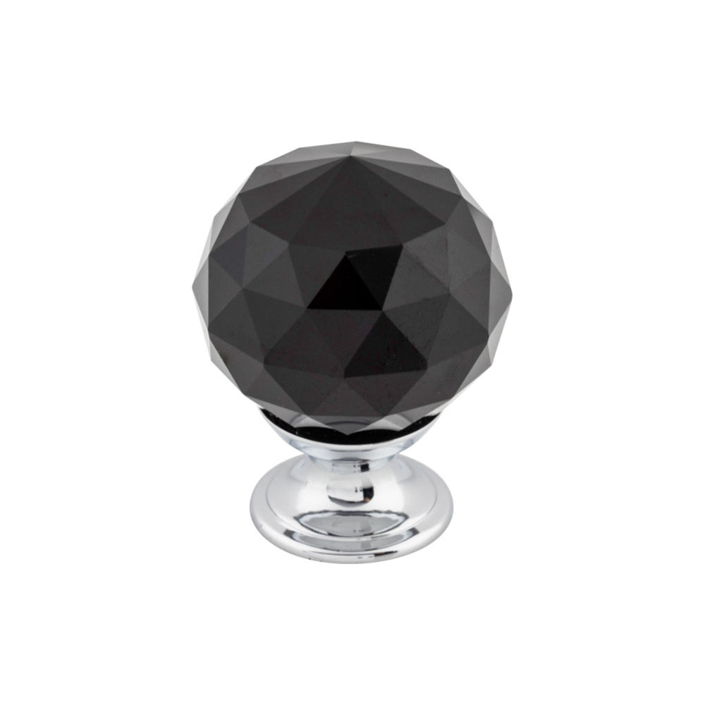Black Crystal Round Knob