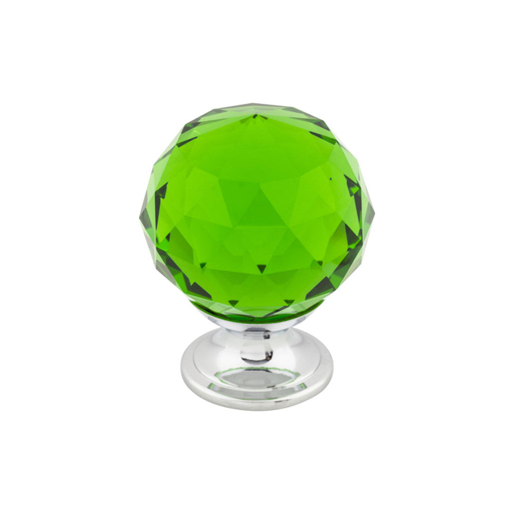 Bouton de cristal vert