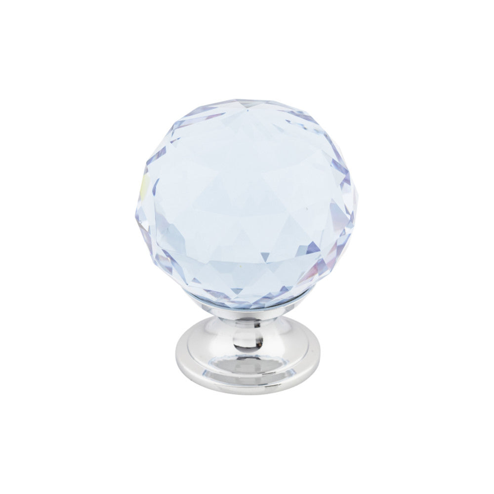 Light Blue Crystal Round Knob