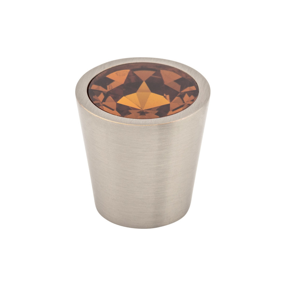 Wine Crystal Center Round Knob