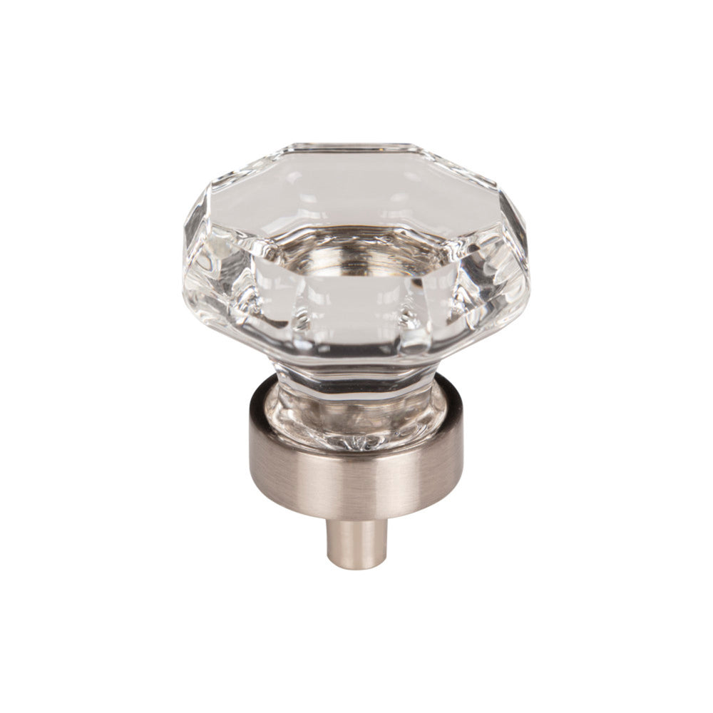 Clear Octagon Crystal Round Knob