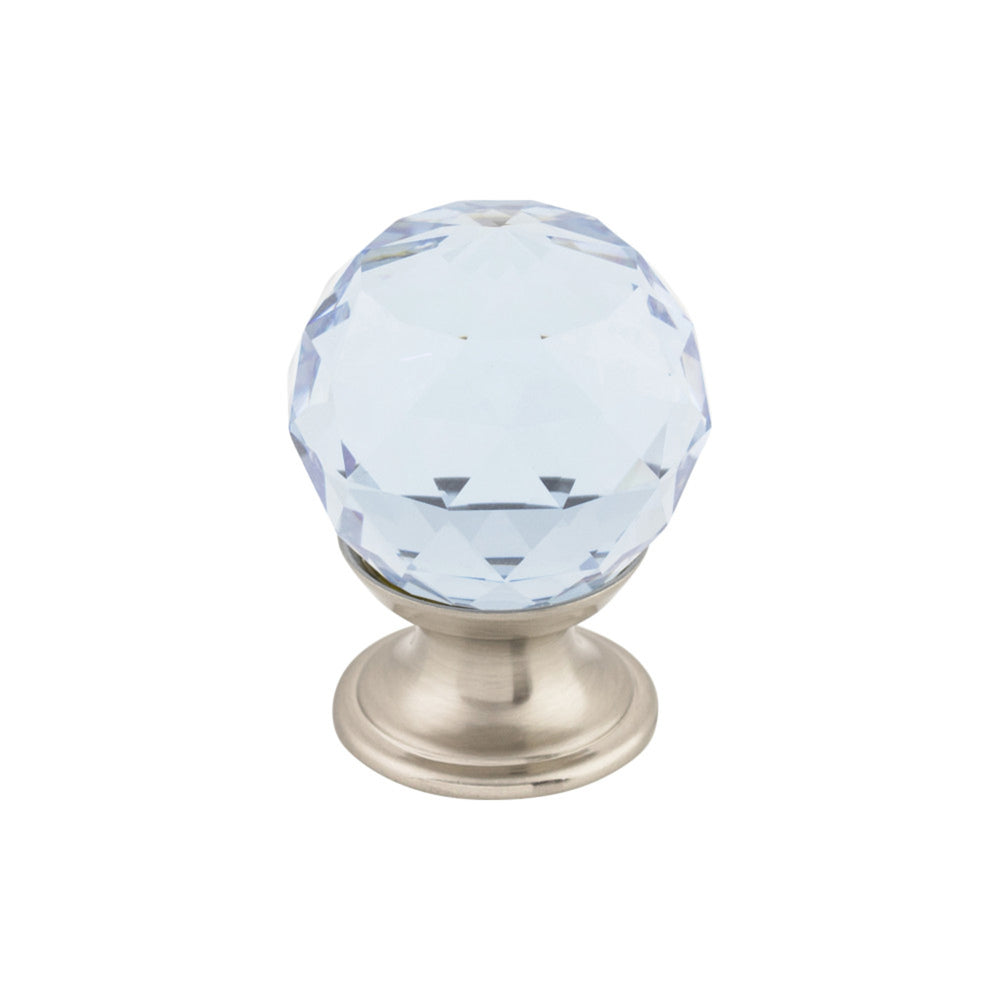 Light Blue Crystal Round Knob