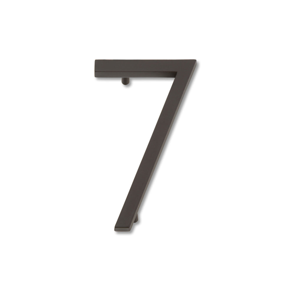 Modern Avalon 4-1/2" H Surface Mount House Number 7